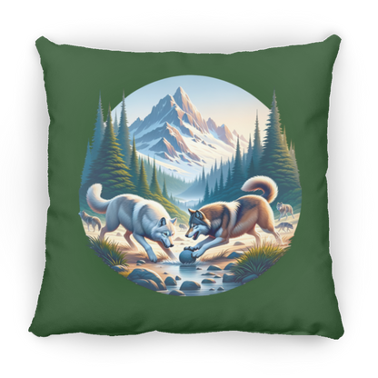 Wolves Playing - Pillows