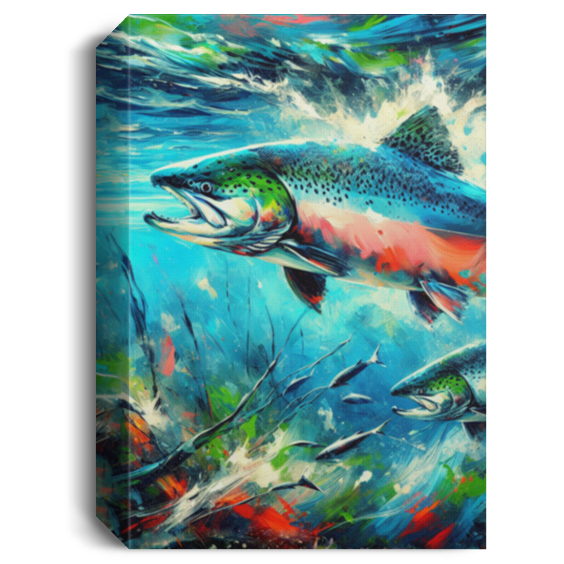 Salmon Returning - Canvas Art Prints