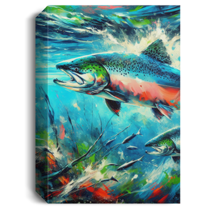 Salmon Returning - Canvas Art Prints