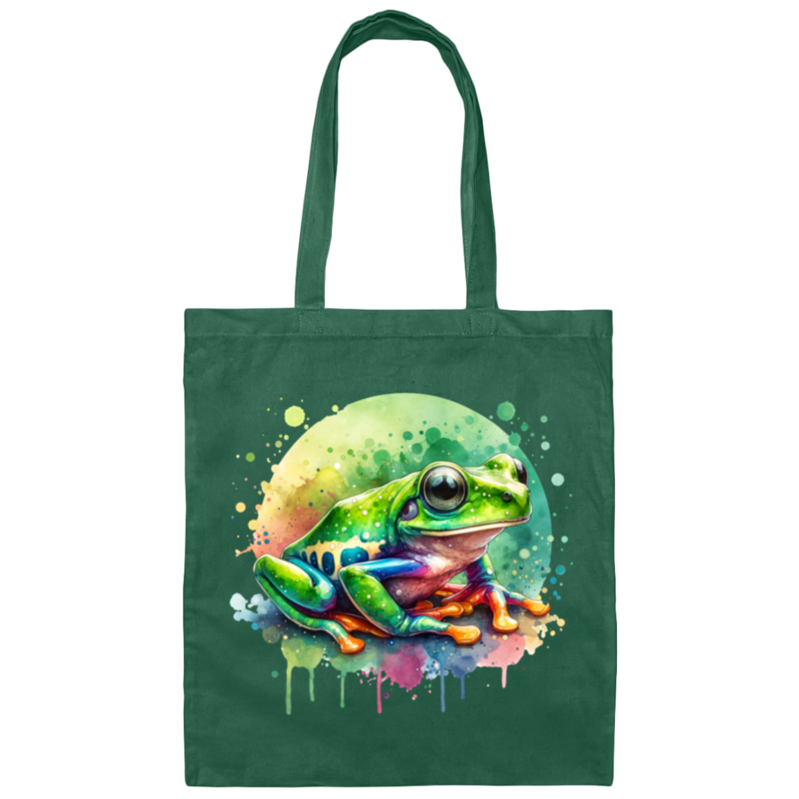 Treefrog Bubble Canvas Tote Bag