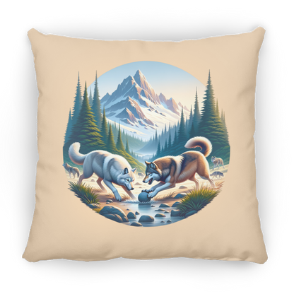 Wolves Playing - Pillows