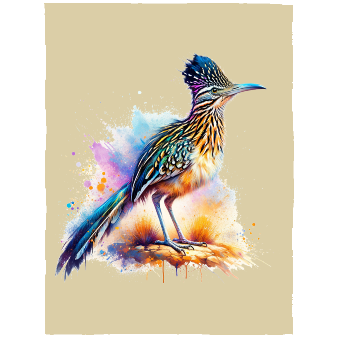 Standing Roadrunner Fleece Blankets