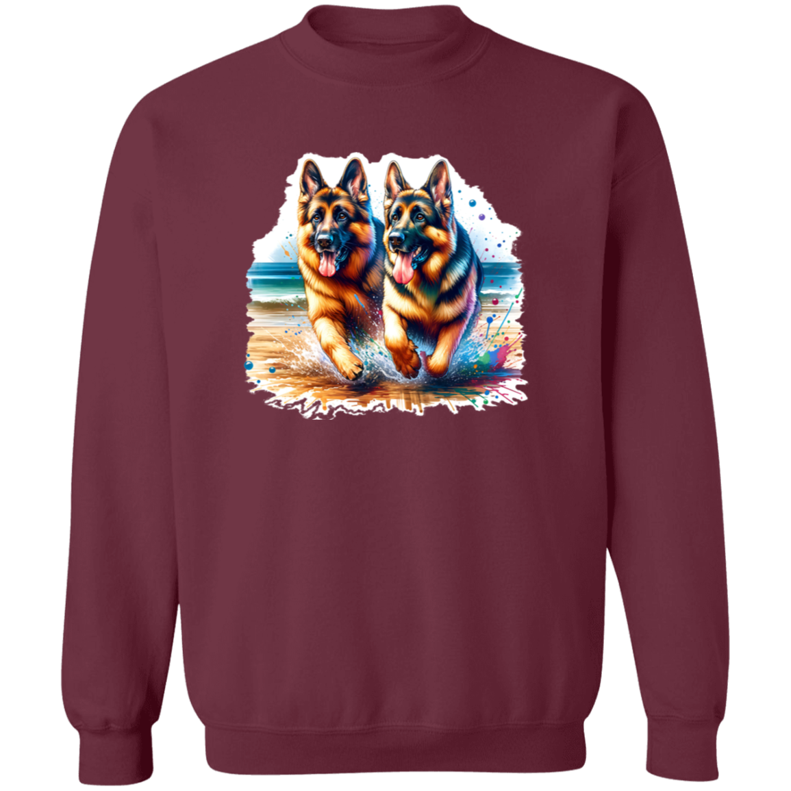 German Shepherds Running on Beach T-shirts, Hoodies and Sweatshirts