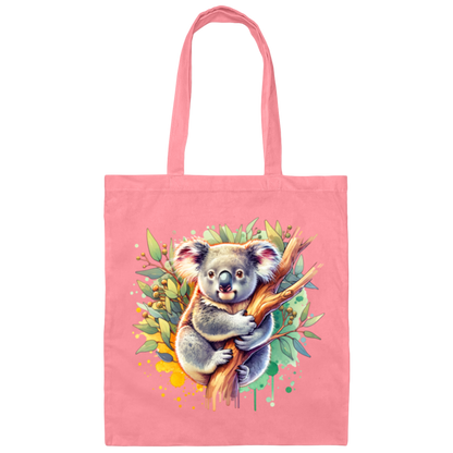 Koala on Branch Canvas - Tote Bag