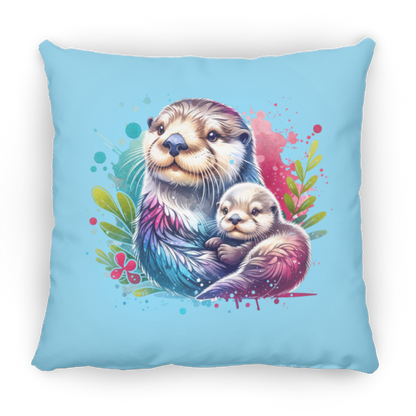 Sea Otter Mom and Baby - Pillows