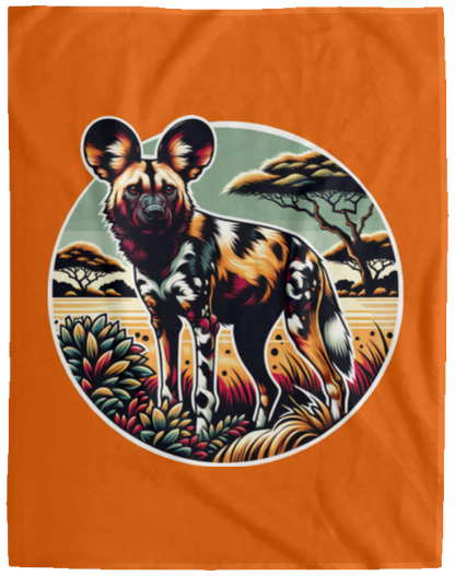 African Wild Dog Graphic Fleece Blankets