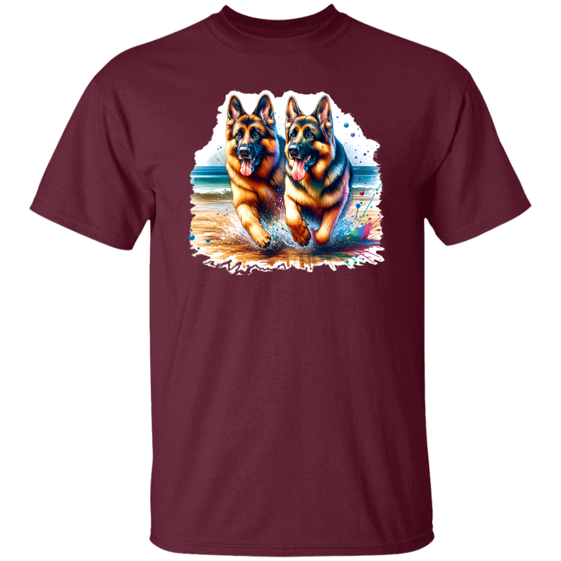 German Shepherds Running on Beach T-shirts, Hoodies and Sweatshirts