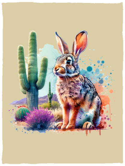 Jackrabbit with Saguaro Fleece Blankets