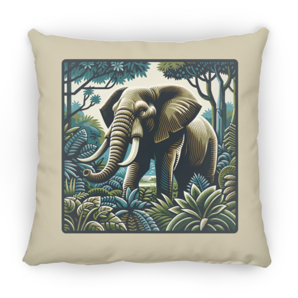 Block Print Elephant - Pillows