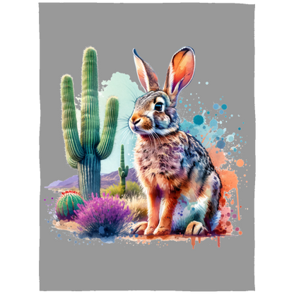 Jackrabbit with Saguaro Fleece Blankets