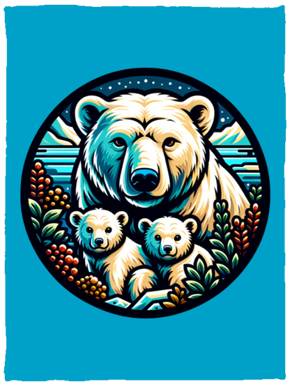 Polar Bear Circle Fleece Blankets