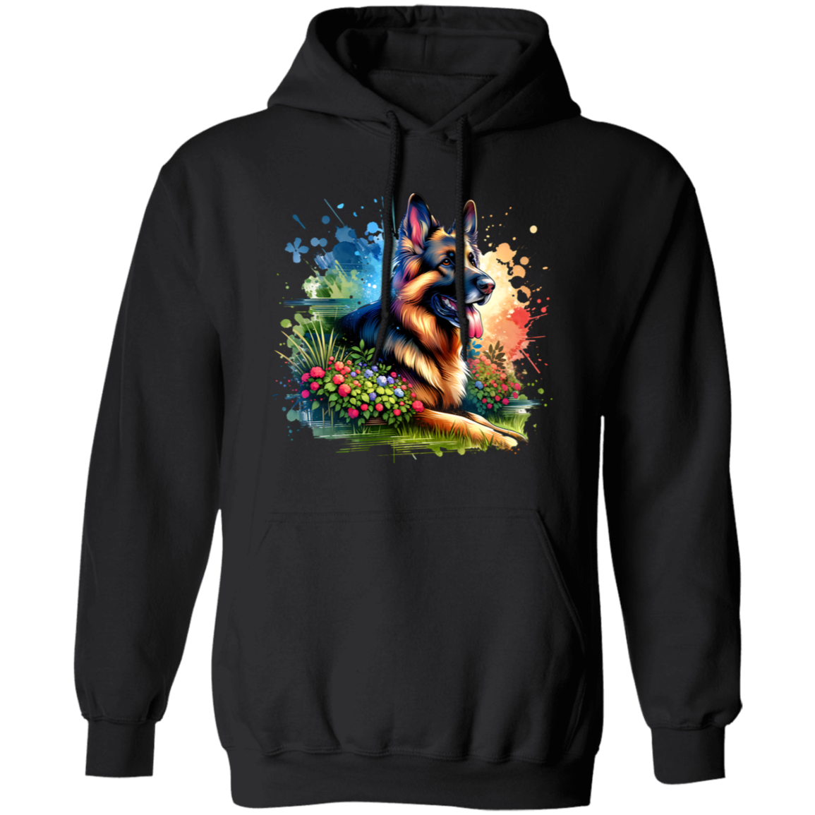 German Shepherd in Garden T-shirts, Hoodies and Sweatshirts