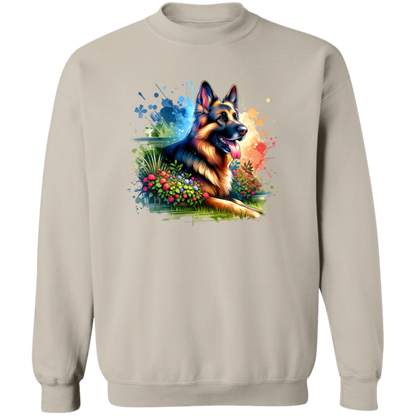 German Shepherd in Garden T-shirts, Hoodies and Sweatshirts