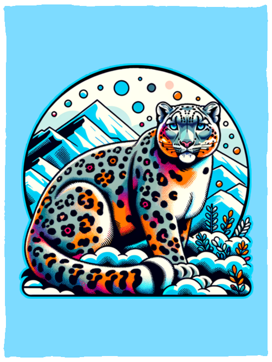 Snow Leopard Graphic Fleece Blankets