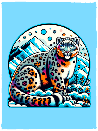 Snow Leopard Graphic Fleece Blankets