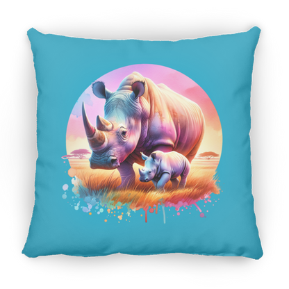 Rhino Mom and Baby - Pillows