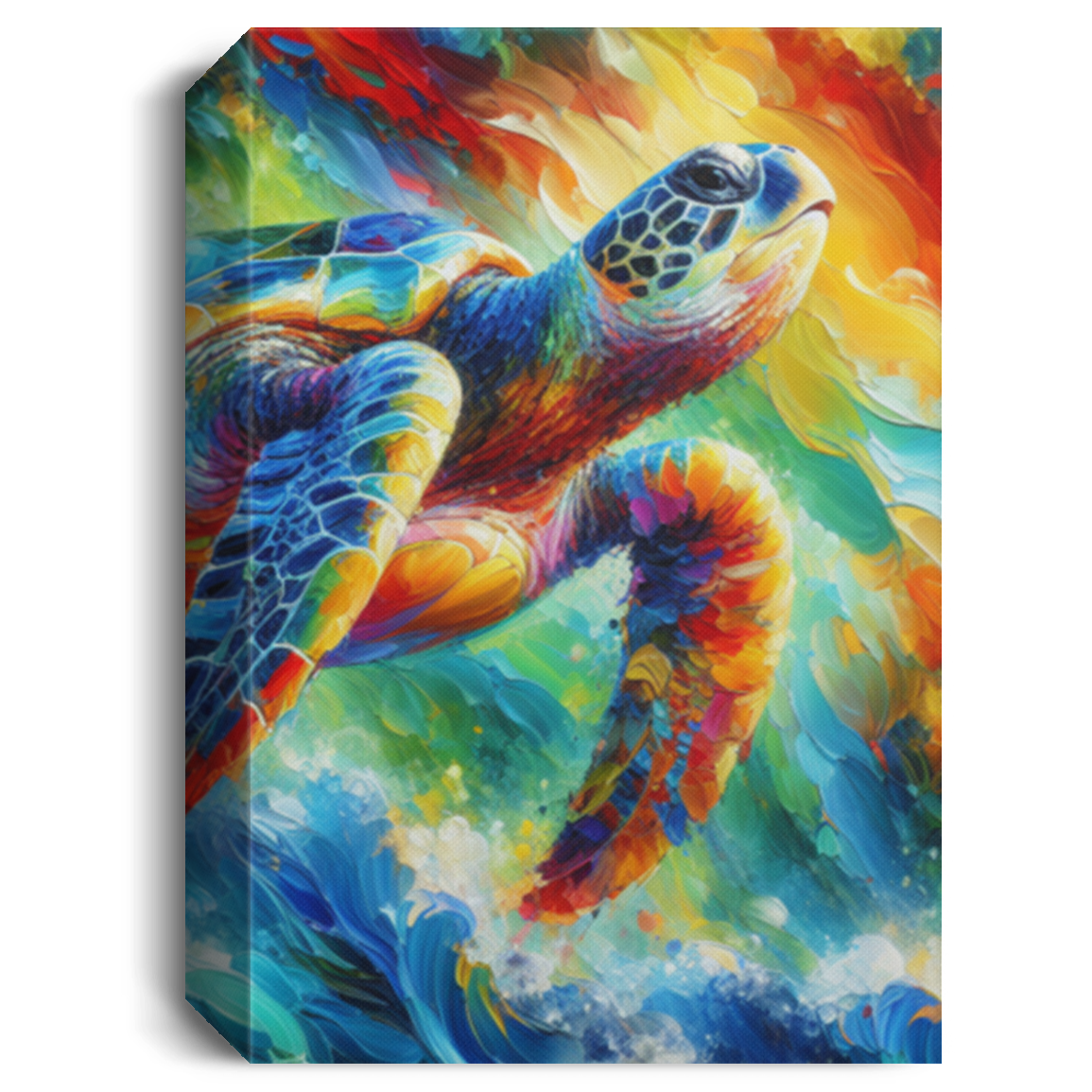 Sea Turtle, Heading for the Light - Canvas Art Prints