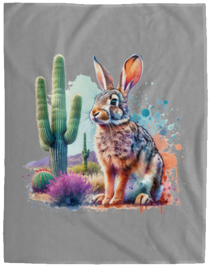 Jackrabbit with Saguaro Fleece Blankets