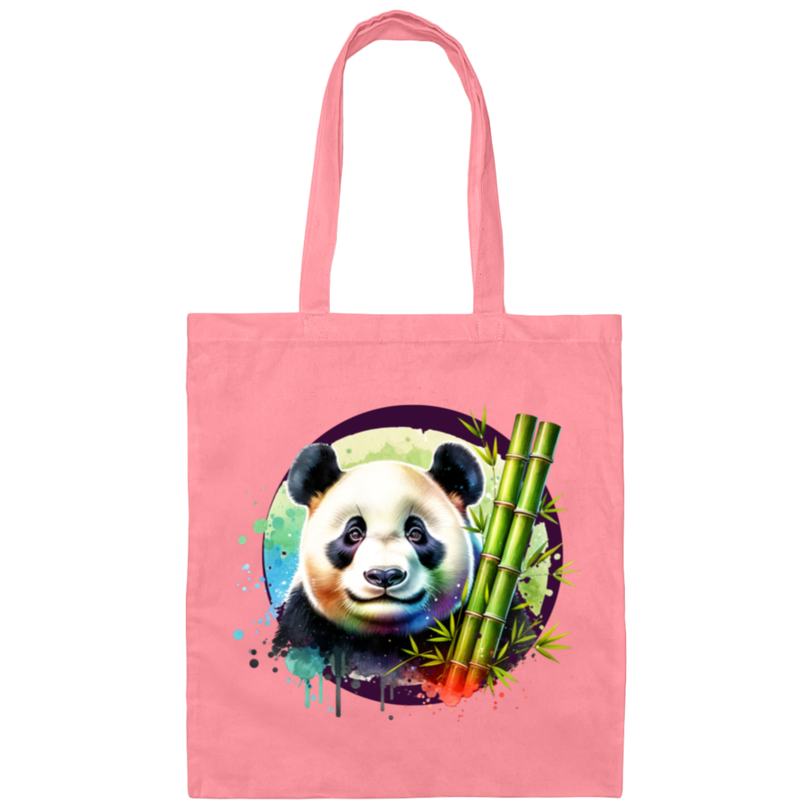 Panda with Bamboo Canvas Tote Bag