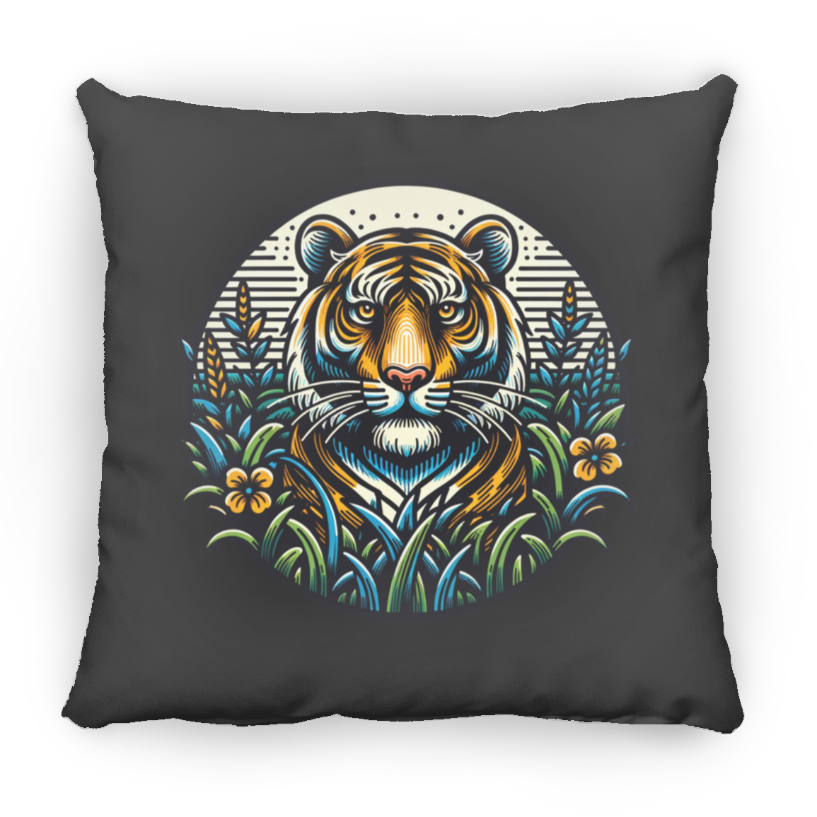 Tiger Graphic Circle - Pillows