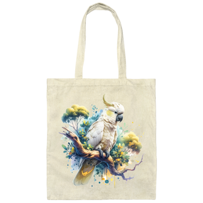 Cockatoo in Tree - Canvas Tote Bag