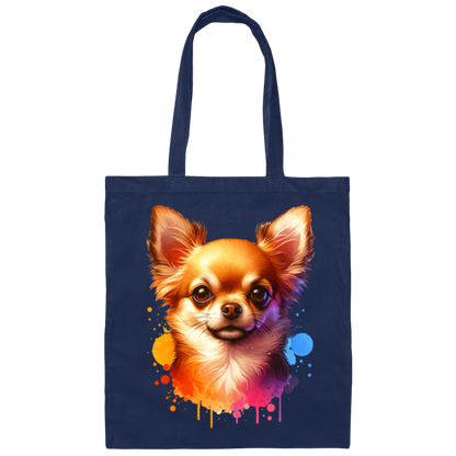 Red Chihuahua Canvas Tote Bag