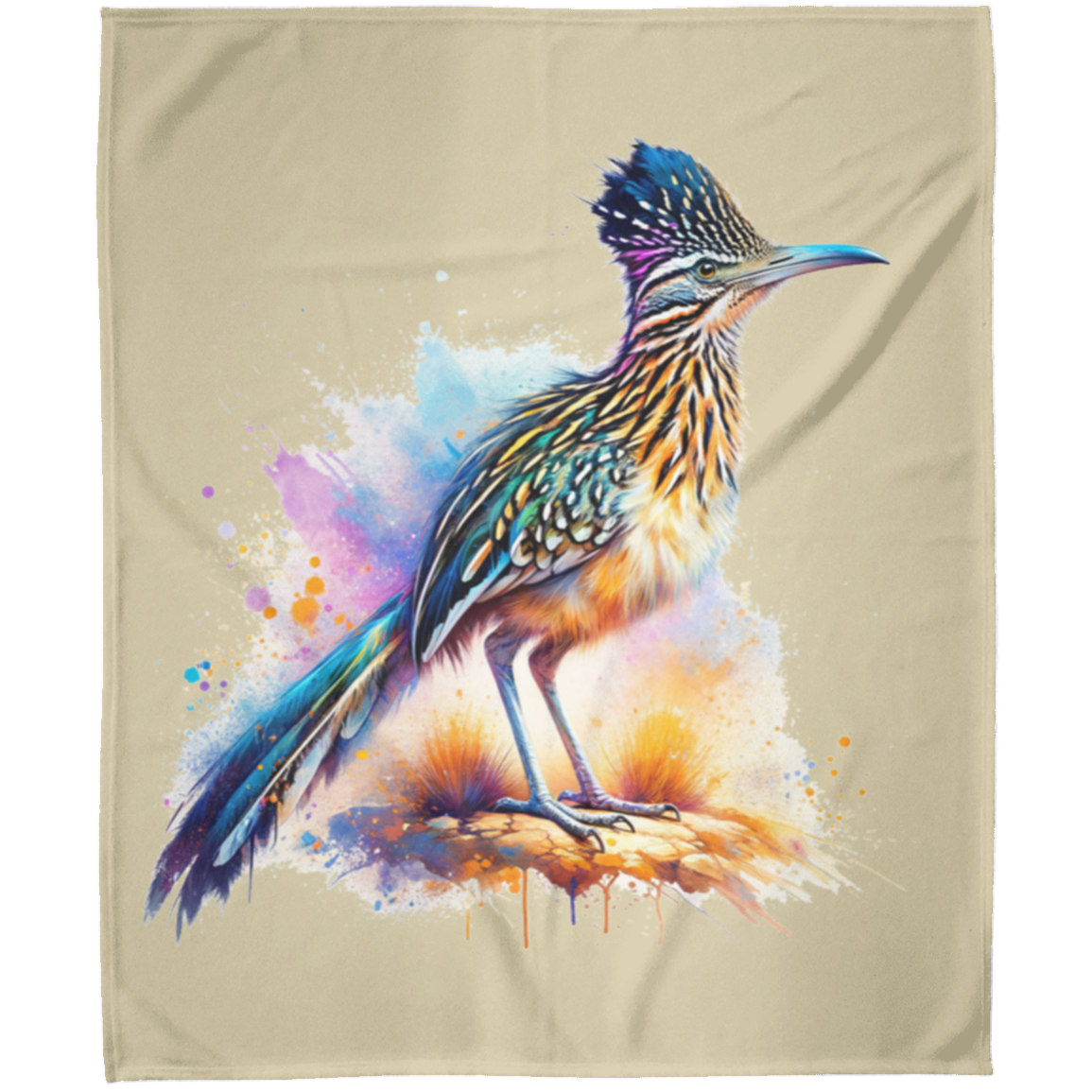 Standing Roadrunner Fleece Blankets