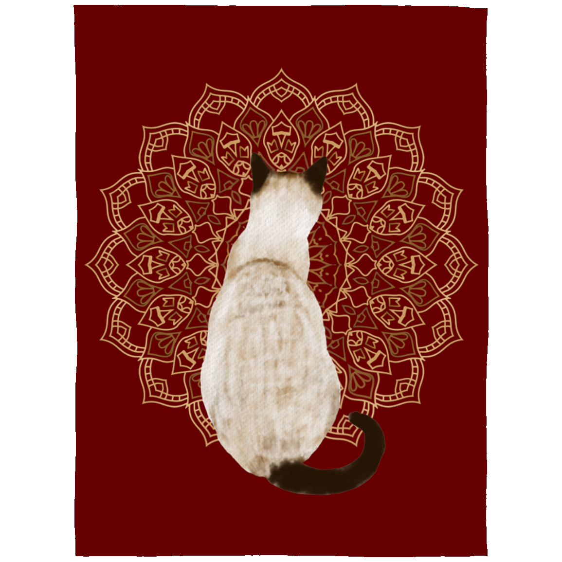 Zen Cat - Siamese Seal Point Fleece Blankets