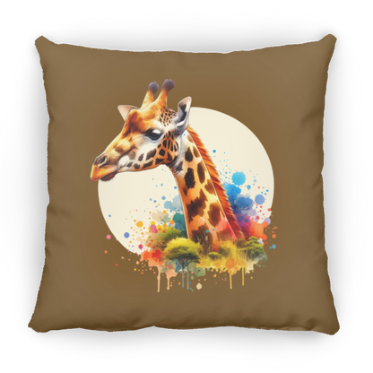 Giraffe Circle Watercolor - Pillows