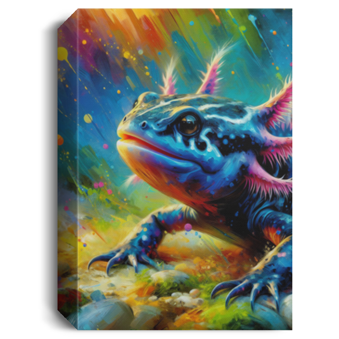 Axolotl Glow - Canvas Art Prints