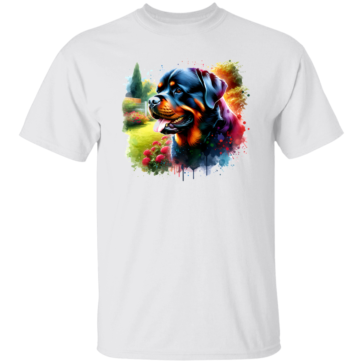Rottweiler in Garden T-shirts, Hoodies and Sweatshirts