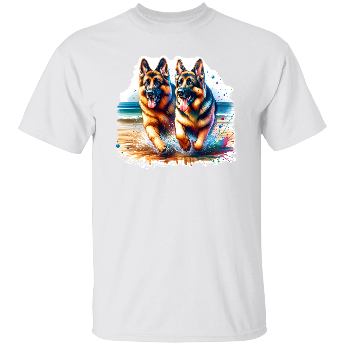 German Shepherds Running on Beach T-shirts, Hoodies and Sweatshirts