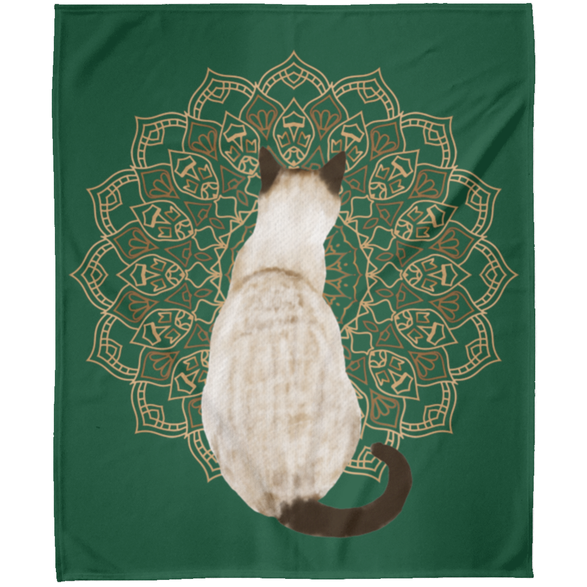 Zen Cat - Siamese Seal Point Fleece Blankets