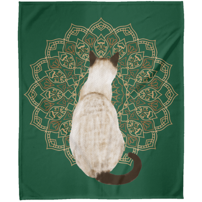 Zen Cat - Siamese Seal Point Fleece Blankets