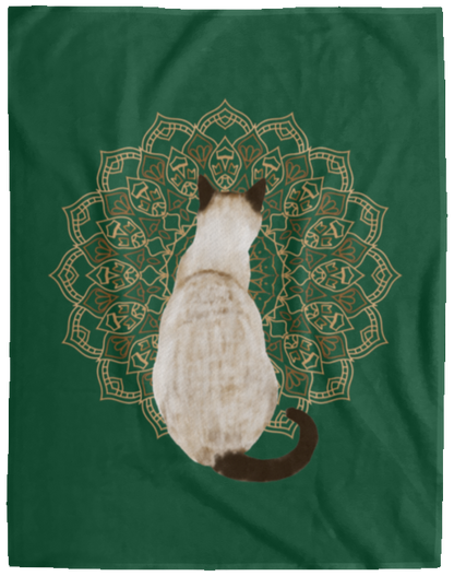 Zen Cat - Siamese Seal Point Fleece Blankets