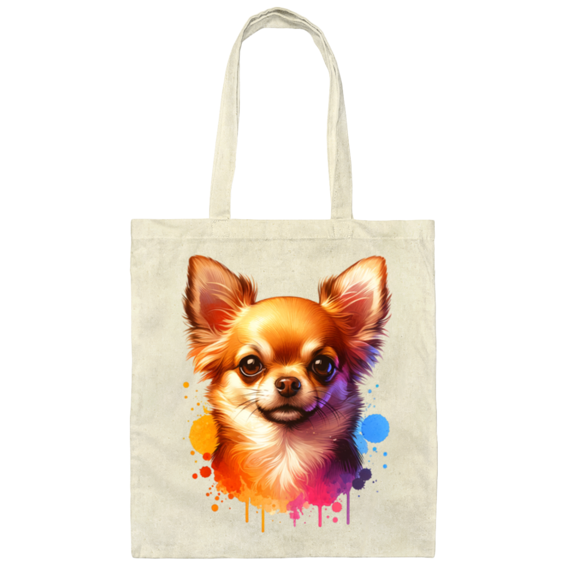 Red Chihuahua Canvas Tote Bag