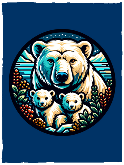 Polar Bear Circle Fleece Blankets