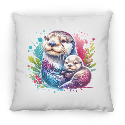 Sea Otter Mom and Baby - Pillows