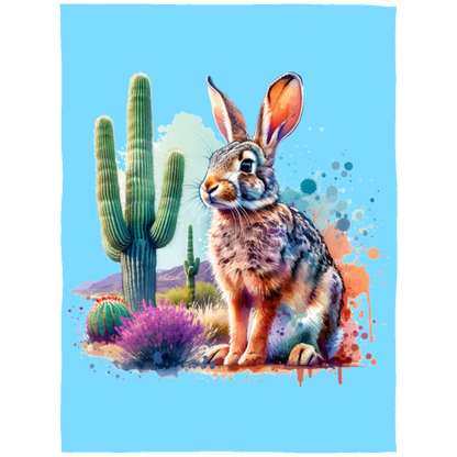 Jackrabbit with Saguaro Fleece Blankets