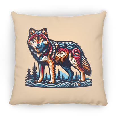 Wolf Block Print - Pillows