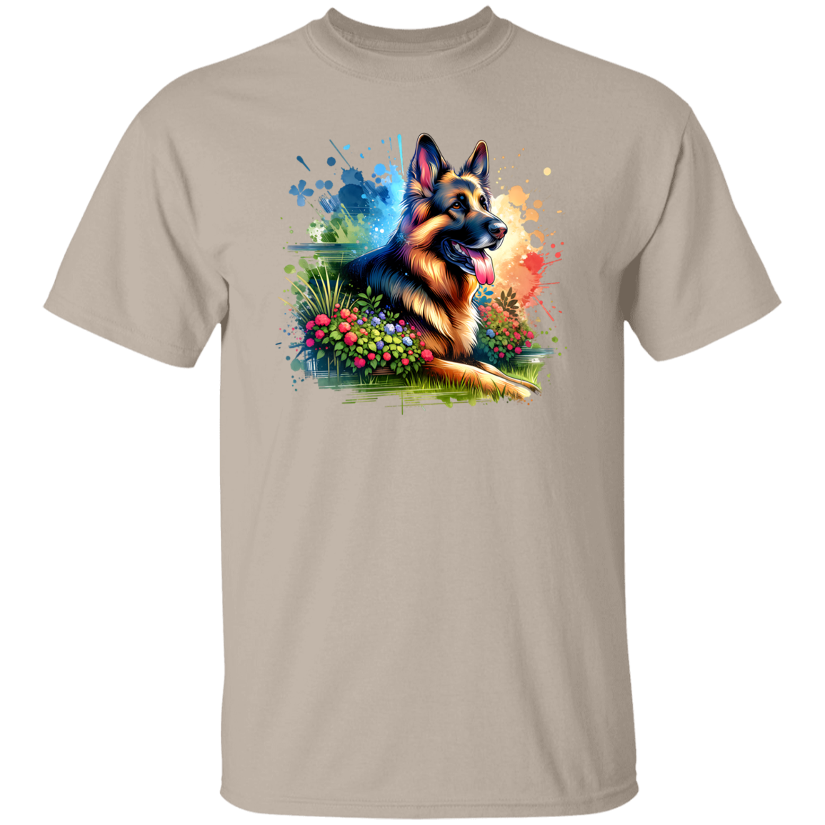 German Shepherd in Garden T-shirts, Hoodies and Sweatshirts