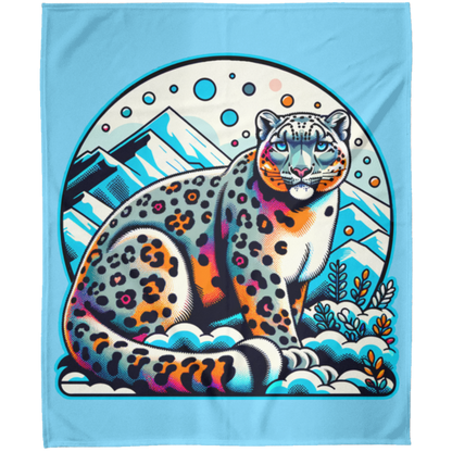 Snow Leopard Graphic Fleece Blankets