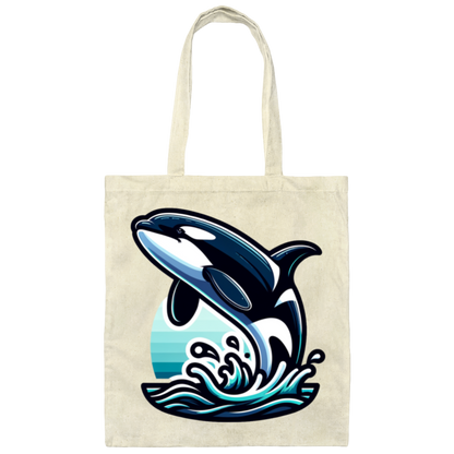 Orca Splash - Canvas Tote Bag