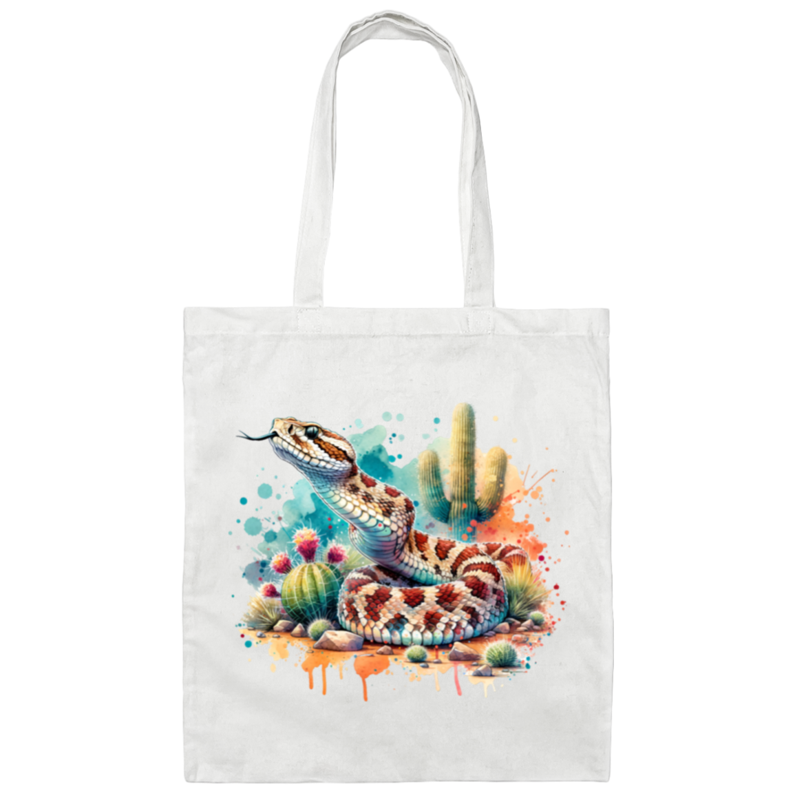 Rattlesnake Scenting the Air - Canvas Tote Bag