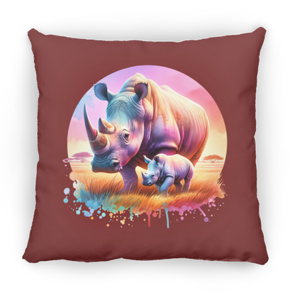 Rhino Mom and Baby - Pillows