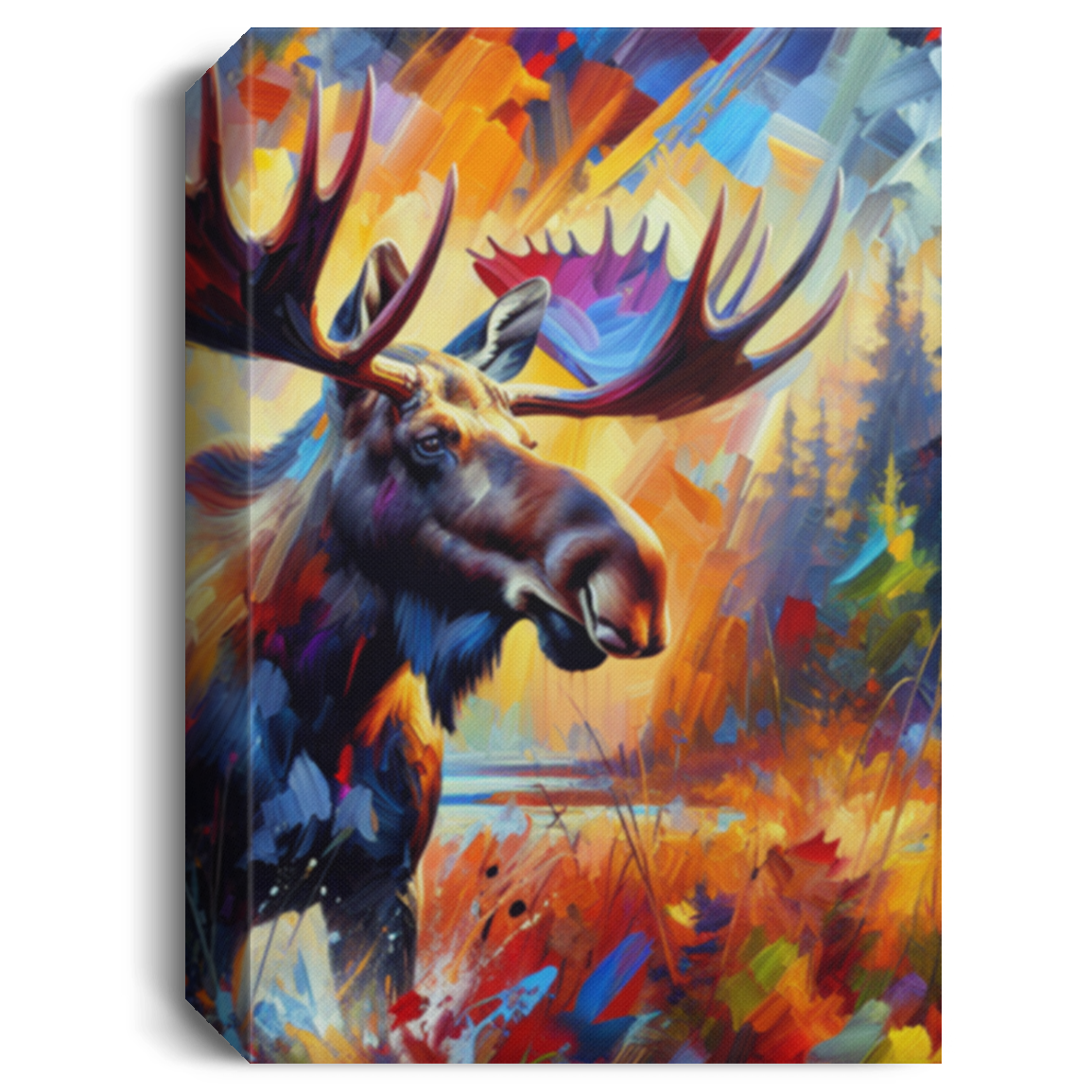 Sunset Moose - Canvas Art Prints