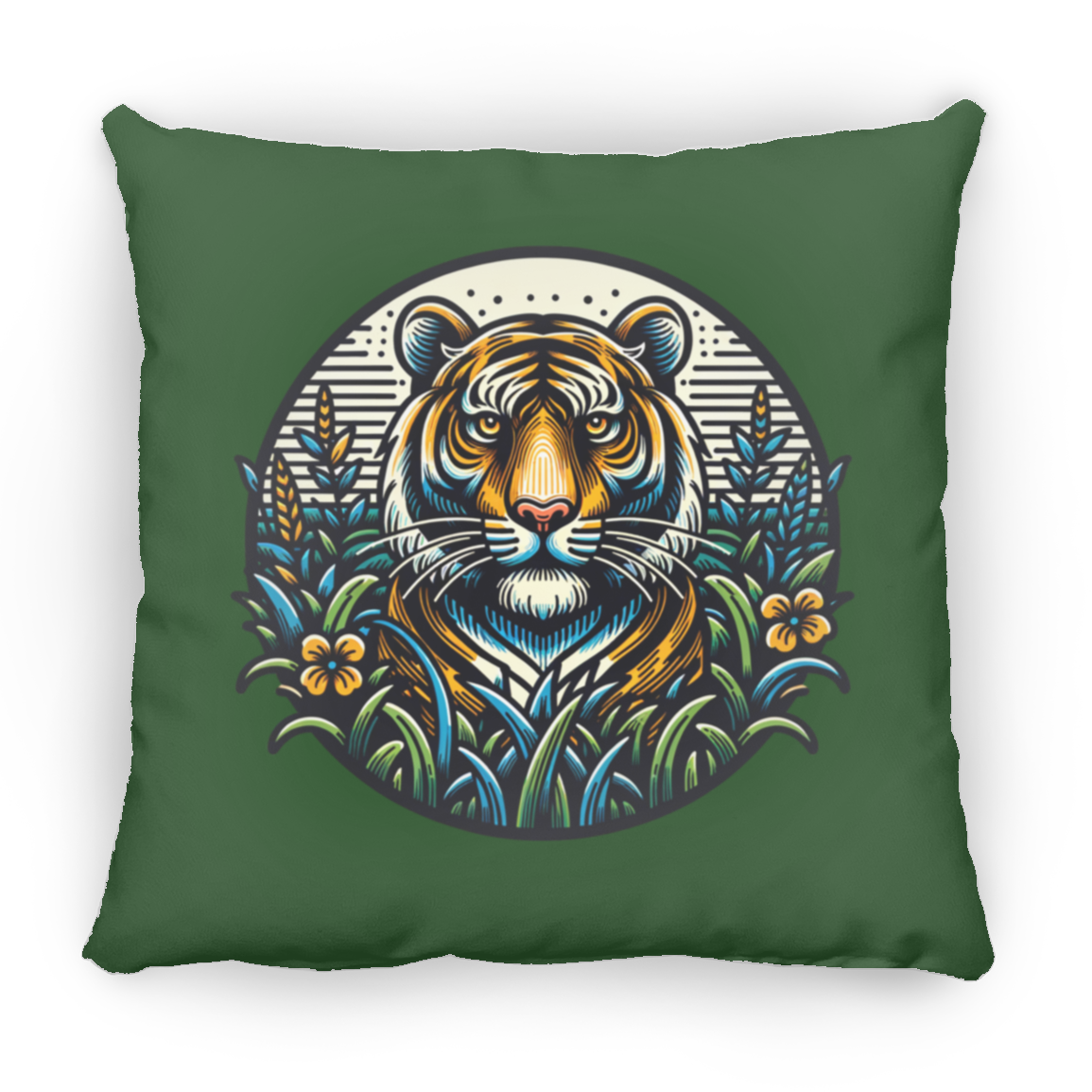 Tiger Graphic Circle - Pillows