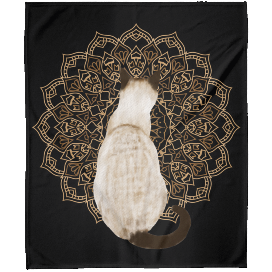 Zen Cat - Siamese Seal Point Fleece Blankets