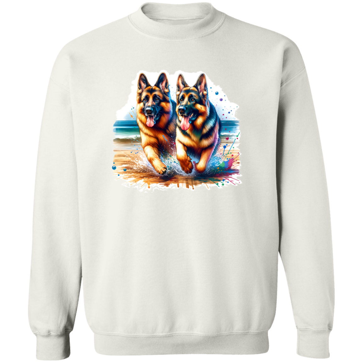 German Shepherds Running on Beach T-shirts, Hoodies and Sweatshirts