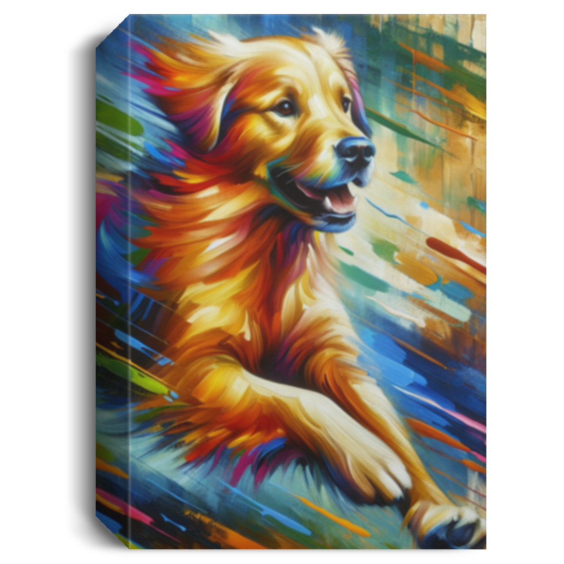 Golden Retriever Greeting - Canvas Art Prints